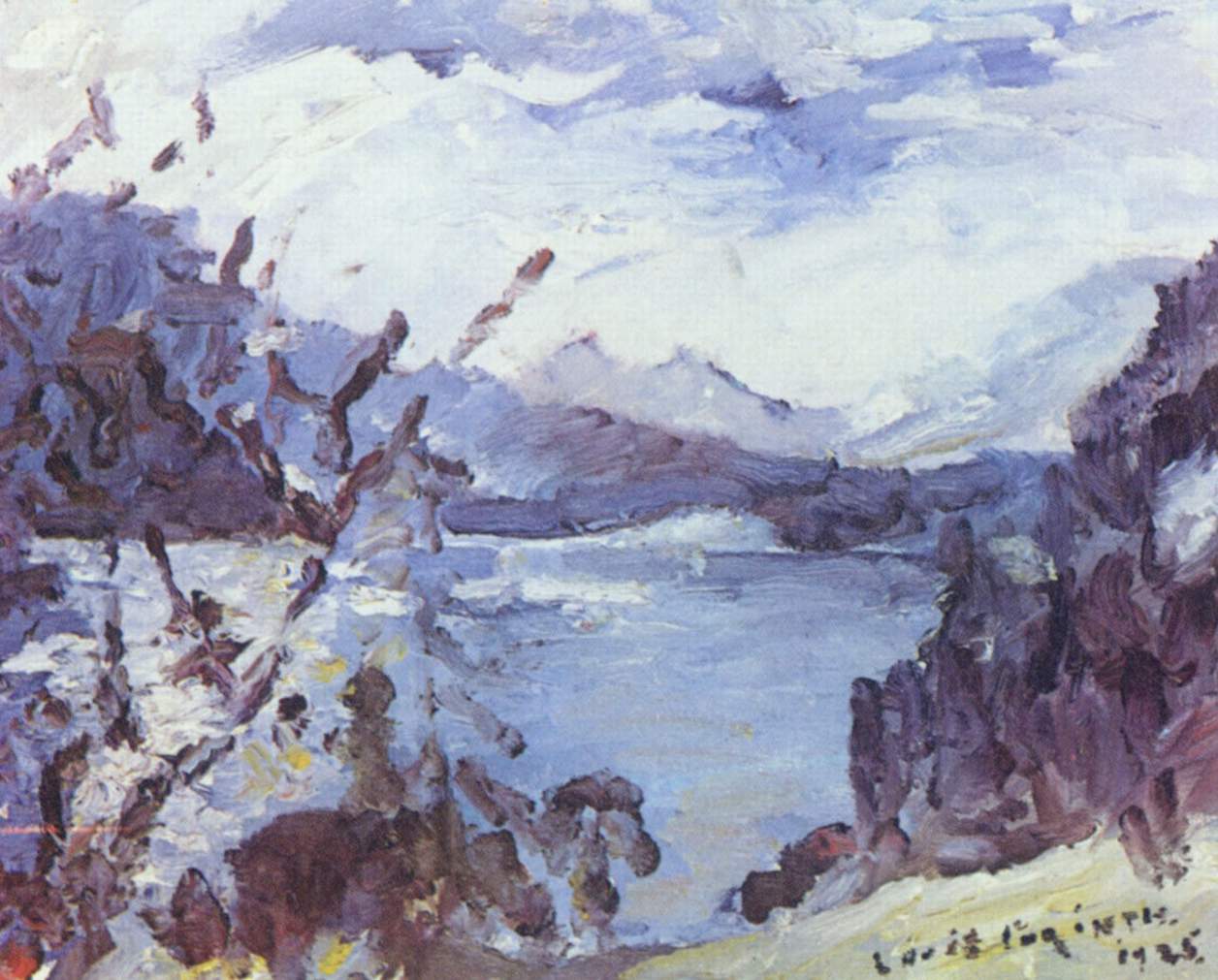 Lovis Corinth The Walchensee with Mountain Range and Shore 1925 Fine Art Print