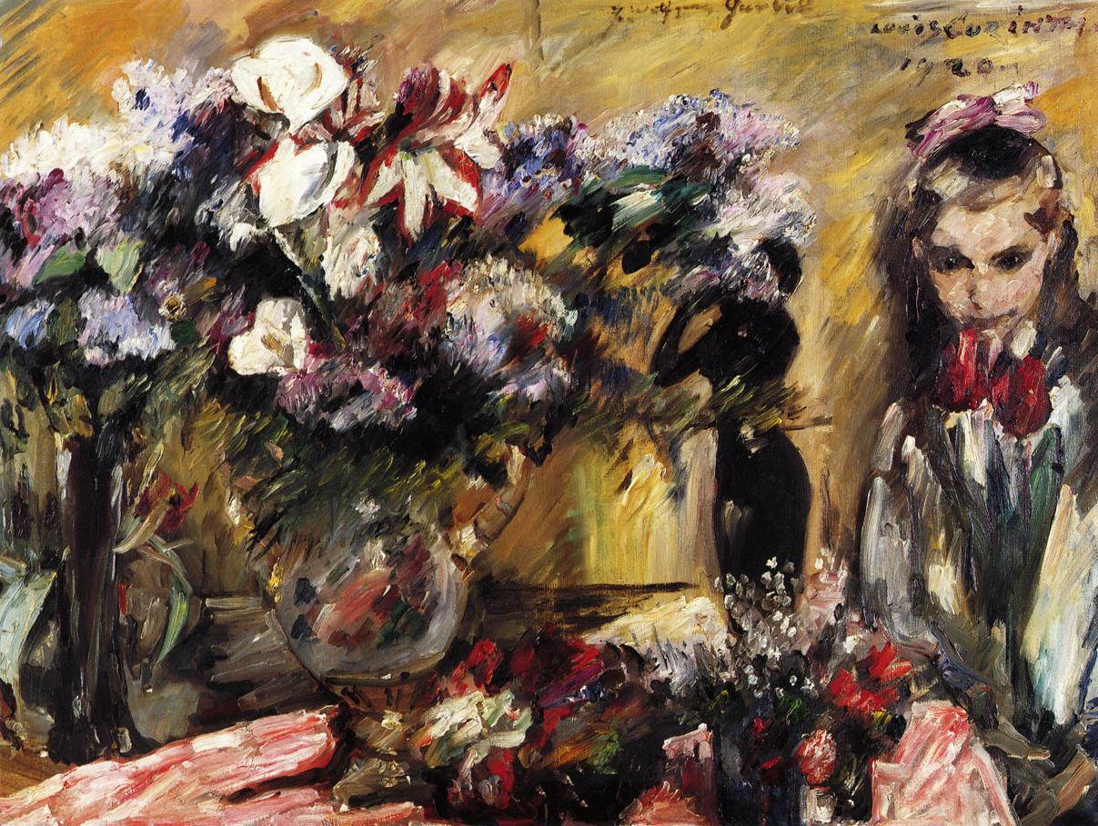 Lovis Corinth Flowers and Wilhelmine 1920 Fine Art Print