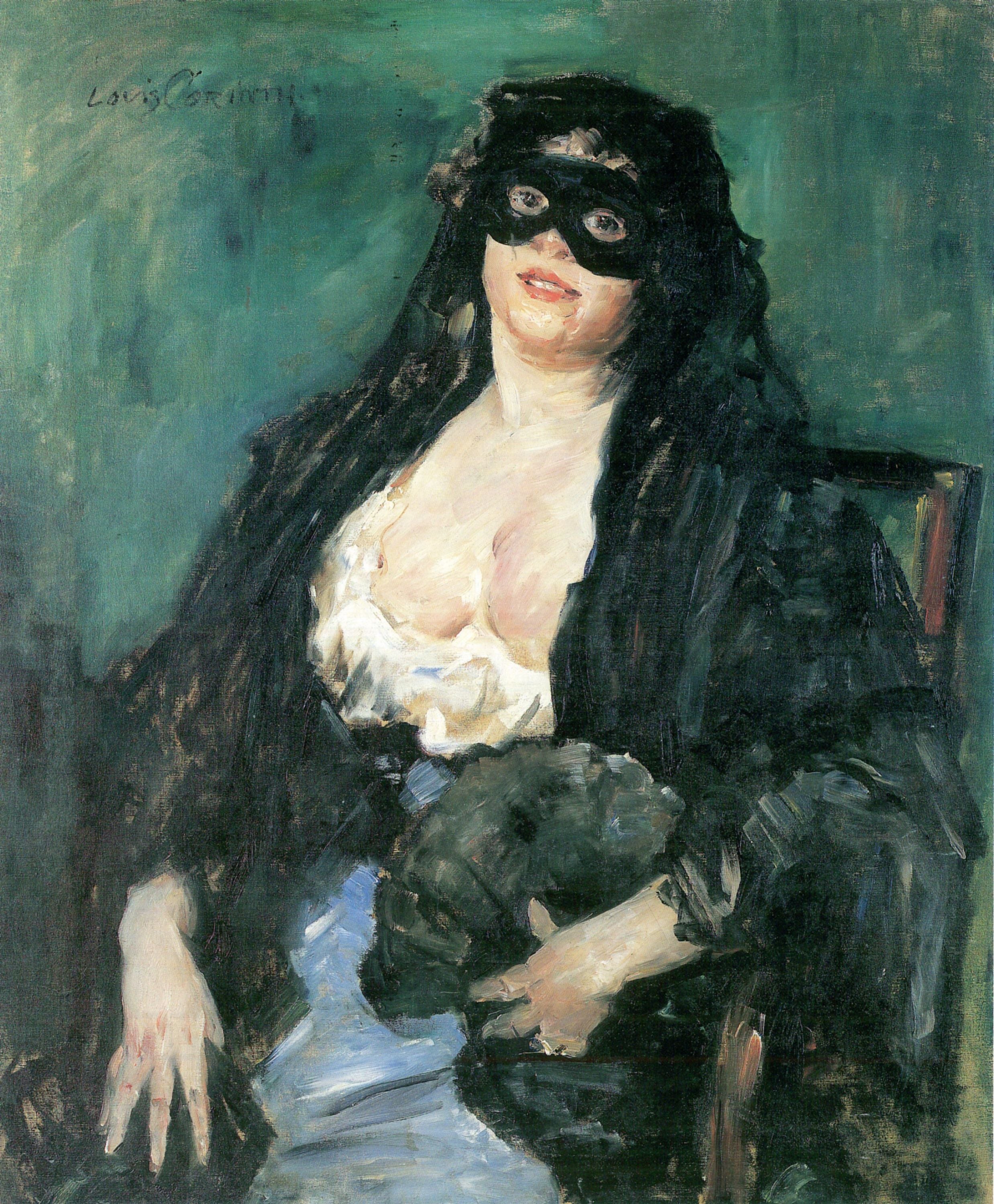 Lovis Corinth The Black Mask 1908 Fine Art Print