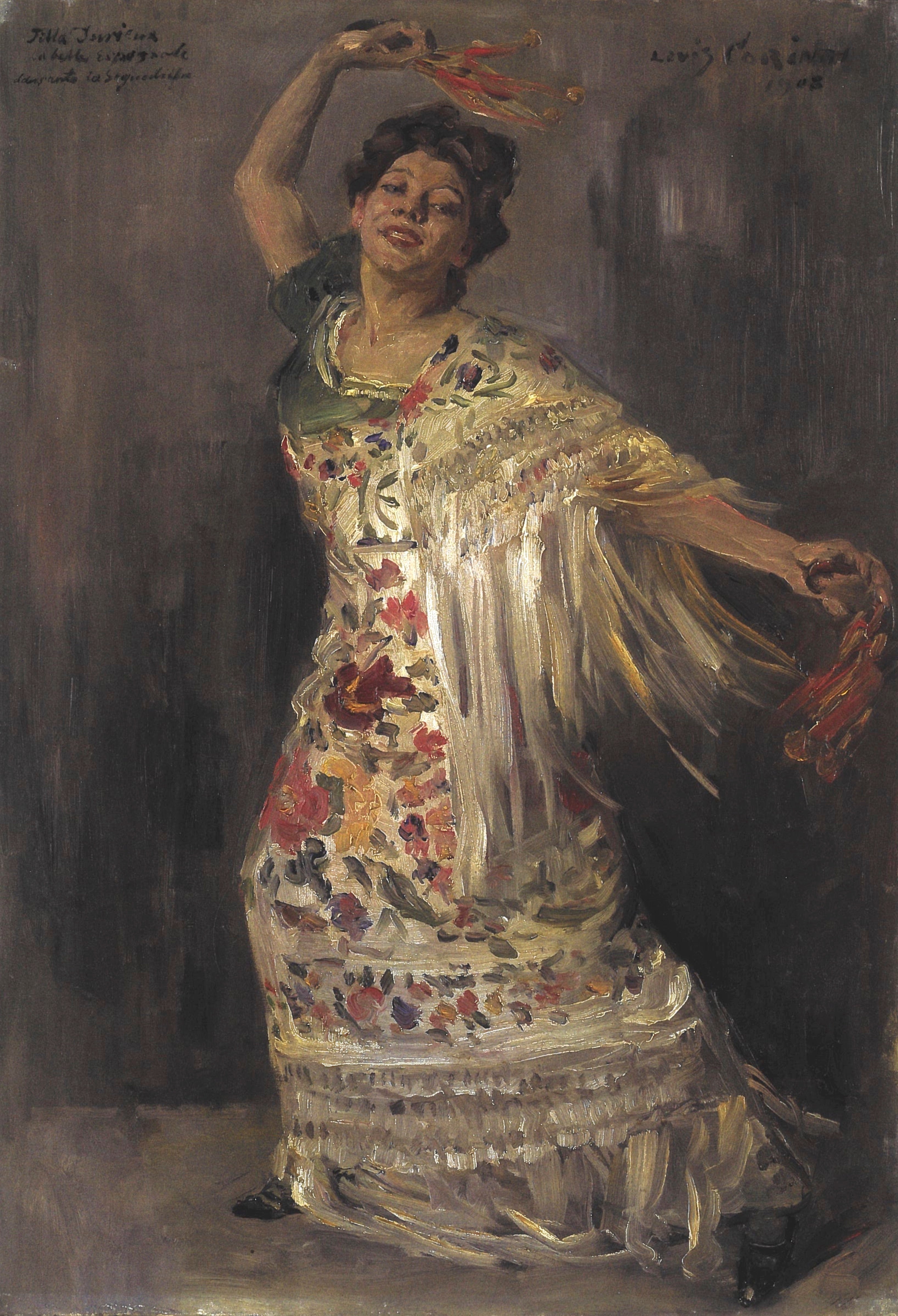 Lovis Corinth Tilla Durieux as a Spanish Dancer 1908 Fine Art Print