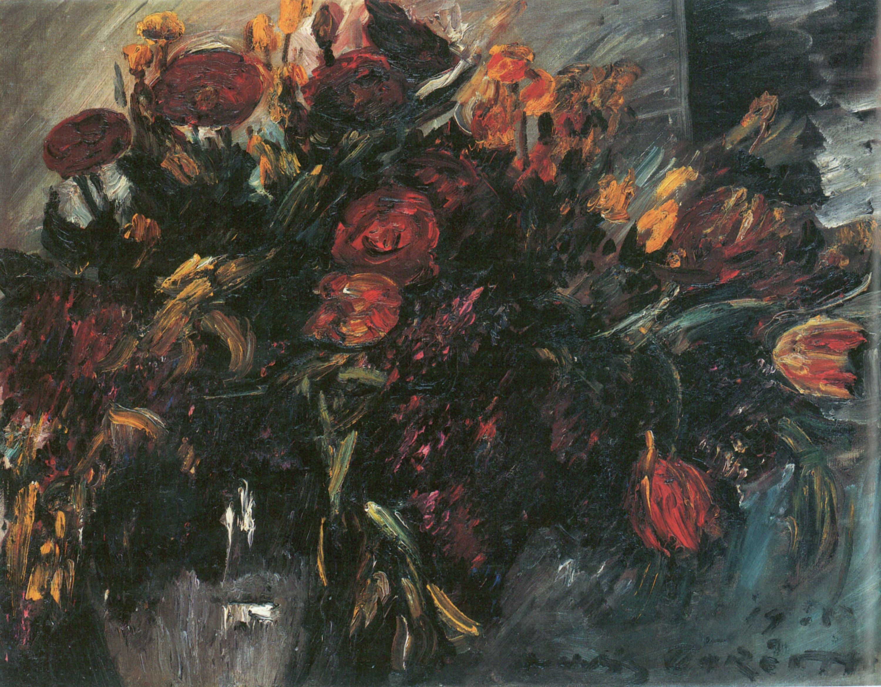 Lovis Corinth Red and Yellow Tulips 1918 Fine Art Print