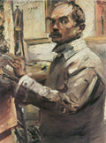 Lovis Corinth Self-Portrait in a White Smock 1918 Fine Art Print