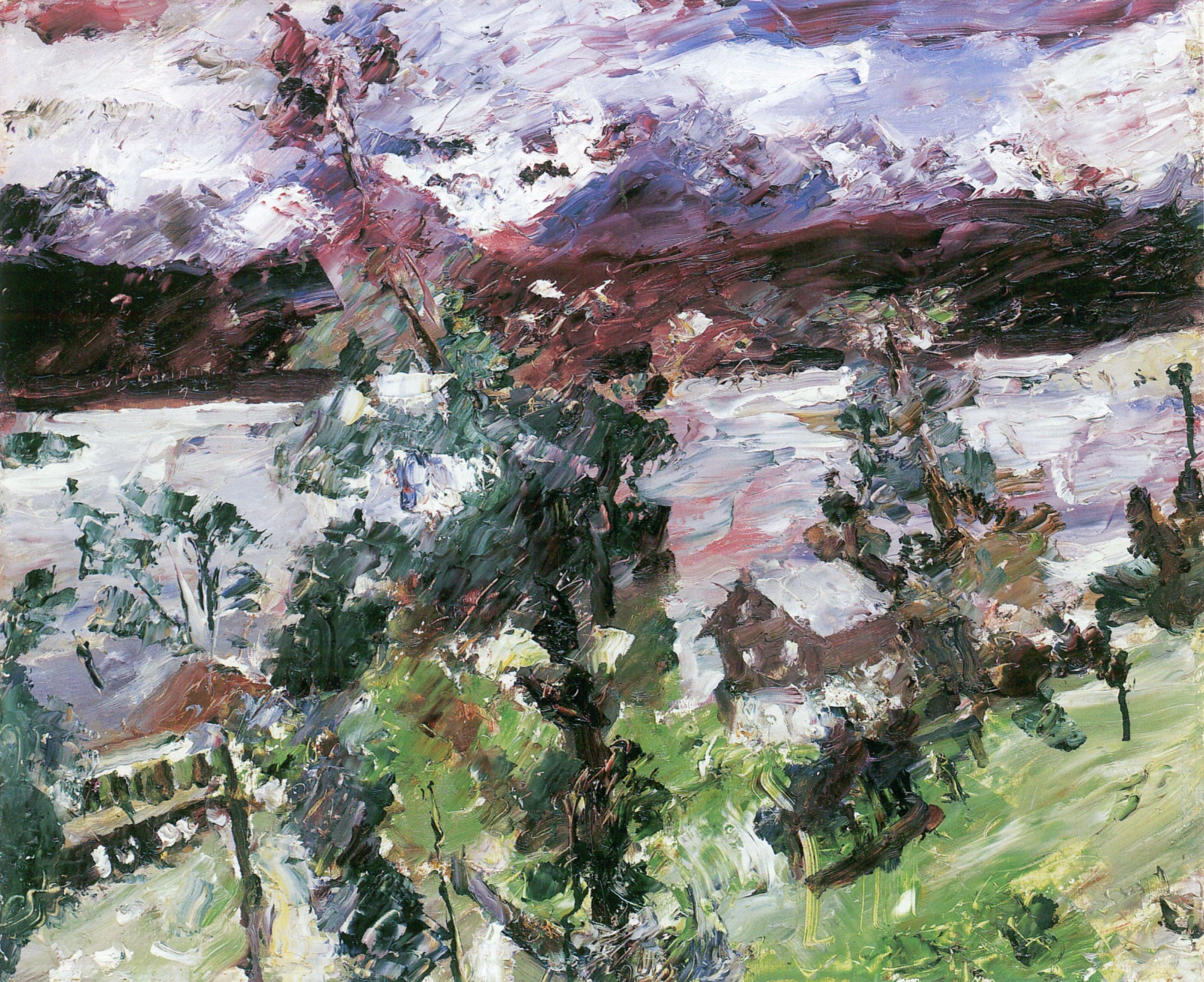 Lovis Corinth The Walchensee, New Snow 1922 Fine Art Print