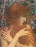 {{ product_title }} Fine Art Print | {{ product_vendor }} Jakero77 Lucien Levy Dhurmer - Eva (1896) Redhead Lady Portrait Fine Art Print Art Print  Jakero77