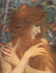 {{ product_title }} Fine Art Print | {{ product_vendor }} Jakero77 Lucien Levy Dhurmer - Eva (1896) Redhead Lady Portrait Fine Art Print Art Print  Jakero77