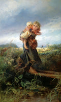 Konstantin Makovsky Children Running from a Thunderstorm 1872 Fine Art Print