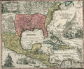 Map of New Spain (Novae Hispania) North America 1750 Fine Art Print