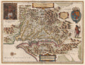 Map of the Virginia Colonies Chesapeake Bay Poster 1630 Fine Art Print