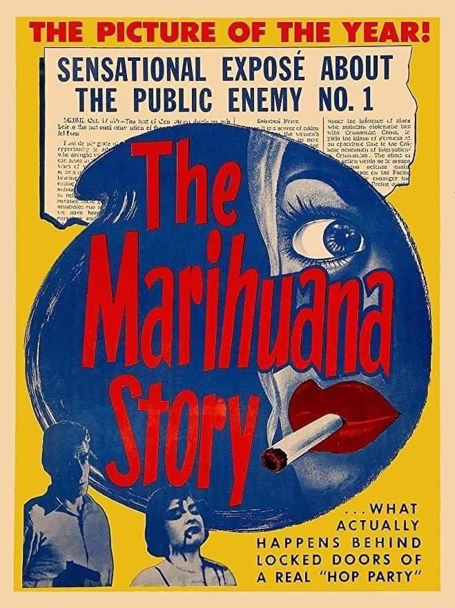 Marijuana Story Vintage Exploitation Movie Poster 1950 Fine Art Print