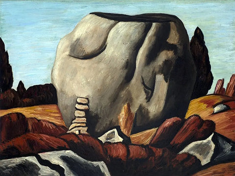 {{ product_title }} Fine Art Print | {{ product_vendor }} Jakero77 Marsden Hartley - Altar Boulder Dogtown (1931) Fine Art Print Art Print  Jakero77