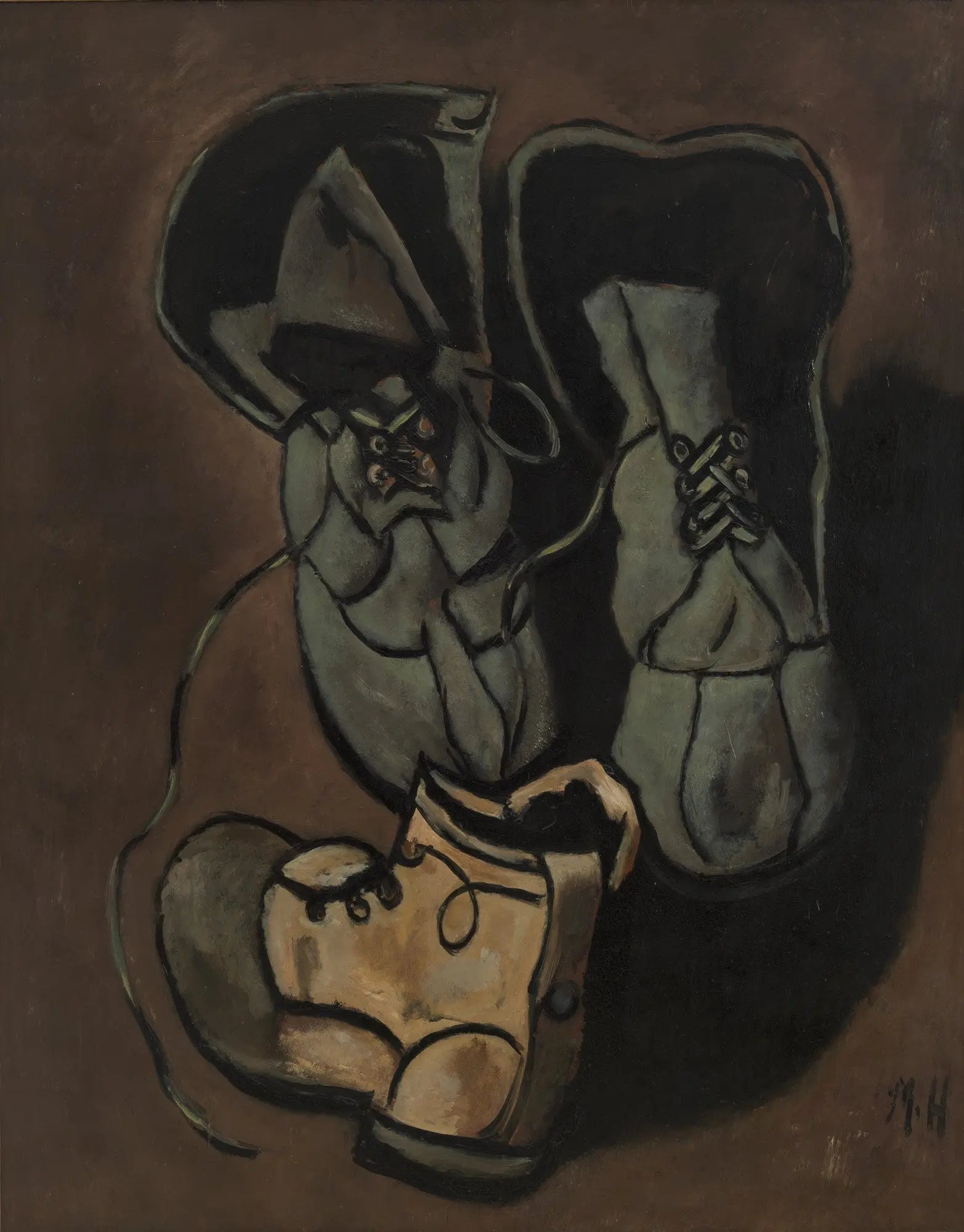 {{ product_title }} Fine Art Print | {{ product_vendor }} Jakero77 Marsden Hartley - Boots (1941) Fine Art Print Art Print  Jakero77