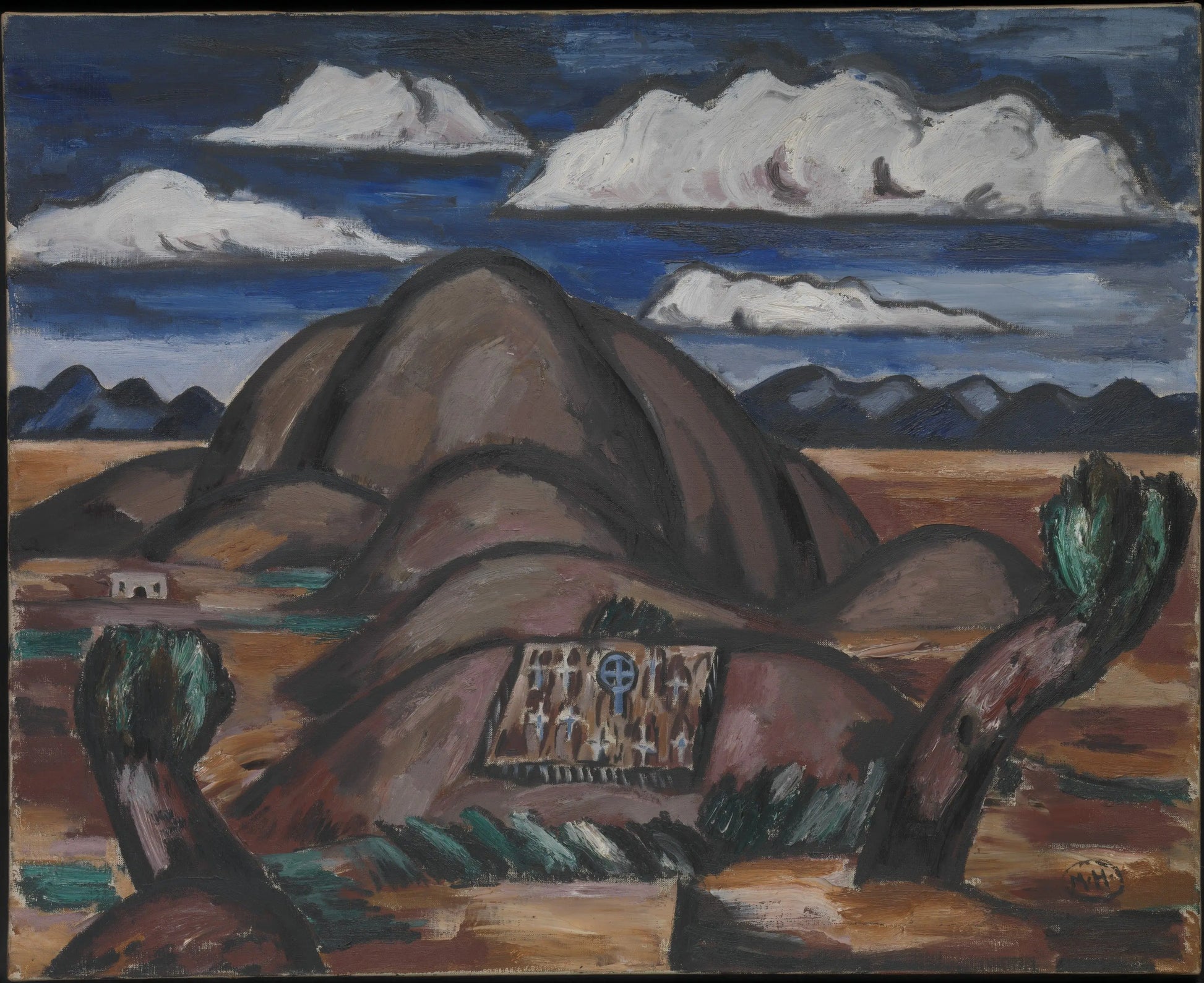{{ product_title }} Fine Art Print | {{ product_vendor }} Jakero77 Marsden Hartley - Cemetery New Mexico (1924) Fine Art Print Art Print  Jakero77