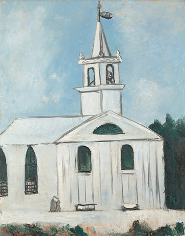 {{ product_title }} Fine Art Print | {{ product_vendor }} Jakero77 Marsden Hartley - Church at Head Tide Maine (1938) Fine Art Print Art Print  Jakero77