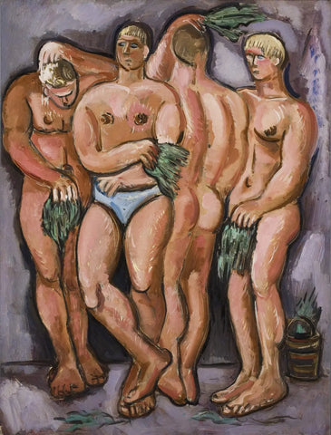 {{ product_title }} Fine Art Print | {{ product_vendor }} Jakero77 Marsden Hartley - Finnish Yankee Sauna (1938) Fine Art Print Art Print  Jakero77