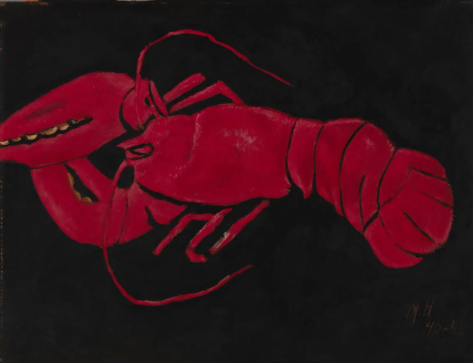 {{ product_title }} Fine Art Print | {{ product_vendor }} Jakero77 Marsden Hartley - Lobster on Black Background (1940) Fine Art Print Art Print  Jakero77