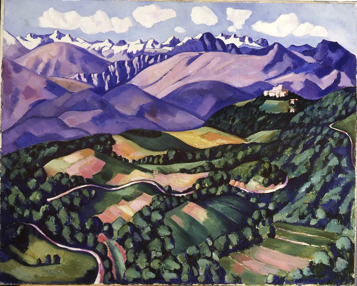 {{ product_title }} Fine Art Print | {{ product_vendor }} Jakero77 Marsden Hartley - Purple Mountains Vence (1926) Fine Art Print Art Print  Jakero77