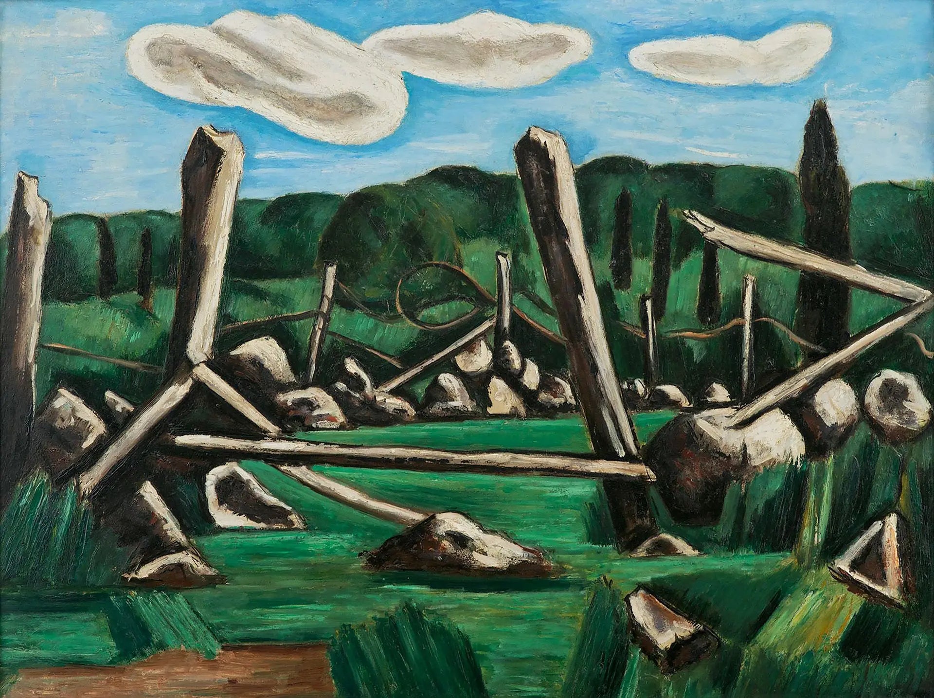 {{ product_title }} Fine Art Print | {{ product_vendor }} Jakero77 Marsden Hartley - The Old Bars Dogtown (1936) Fine Art Print Art Print  Jakero77