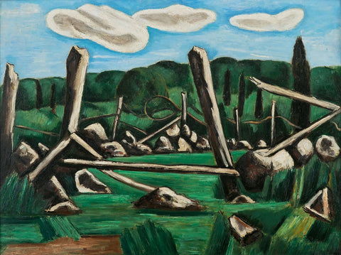 {{ product_title }} Fine Art Print | {{ product_vendor }} Jakero77 Marsden Hartley - The Old Bars Dogtown (1936) Fine Art Print Art Print  Jakero77