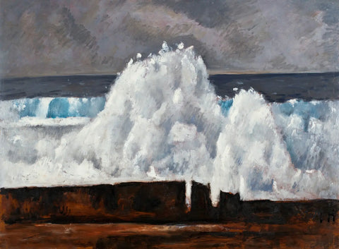 {{ product_title }} Fine Art Print | {{ product_vendor }} Jakero77 Marsden Hartley - The Wave (1940) Maine Coastline Fine Art Print Art Print  Jakero77