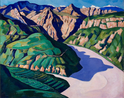 {{ product_title }} Fine Art Print | {{ product_vendor }} Jakero77 Marsden Hartley - Vence Landscape (1925-26) Fine Art Print Art Print  Jakero77
