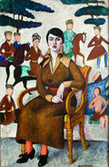 Ilya Mashkov Portrait of a Lady in a Chair 1915 Fine Art Print