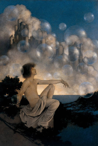 {{ product_title }} Fine Art Print | {{ product_vendor }} Jakero77 Maxfield Parrish - Air Castles (1904) - 17" x 22" Fine Art Print Art Print  Jakero77