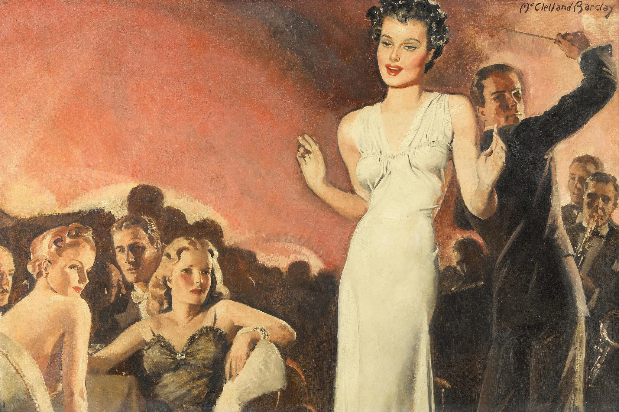 {{ product_title }} Fine Art Print | {{ product_vendor }} Jakero77 McClelland Barclay - The Nightclub Singer (circa 1940) Fine Art Print Art Print  Jakero77