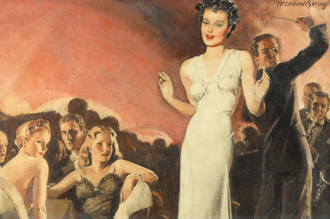 {{ product_title }} Fine Art Print | {{ product_vendor }} Jakero77 McClelland Barclay - The Nightclub Singer (circa 1940) Fine Art Print Art Print  Jakero77