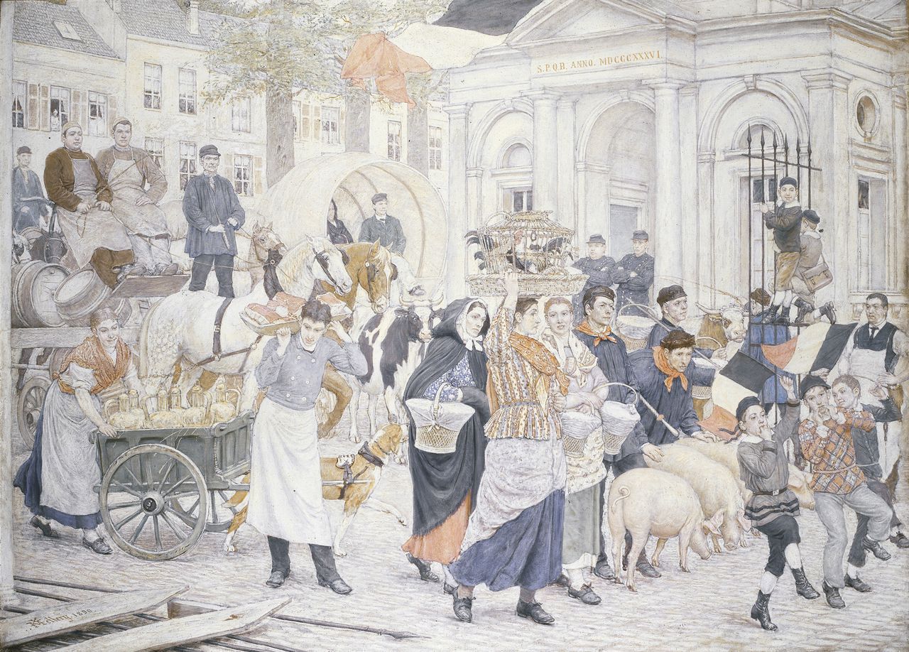 Xavier Mellery Suppression of the Octroi in 1860 1890 Fine Art Print