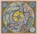 Septentrionalium Terrarum North Pole Antique 1595 Fine Art Print