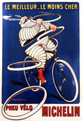 Michelin Tires Bicycle Riding Vintage Poster 1912 Fine Art Print