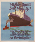 Mighty Small but Mighty Workplace Motivational Poster 1929 Fine Art Print