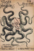 Museum of Horrors Octopus Man Freak Show Vintage Style 1899  Fine Art Print