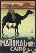 National Hotel Cairo Egypt Poster Early Vintage Travel 1906 Fine Art Print