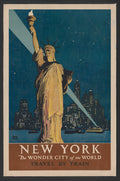 New York City Travel by Train Vintage Railroad Poster 1930 Fine Art Print