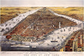 New York City Panoramic Map Print Vintage Poster 1876 Fine Art Print