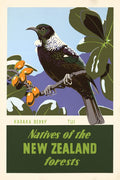 New Zealand Forest Tui Bird Vintage Style Travel Poster 1950 Fine Art Print
