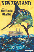 New Zealand Marlin Fishing Vintage Sport Fishing 1920 Fine Art Print