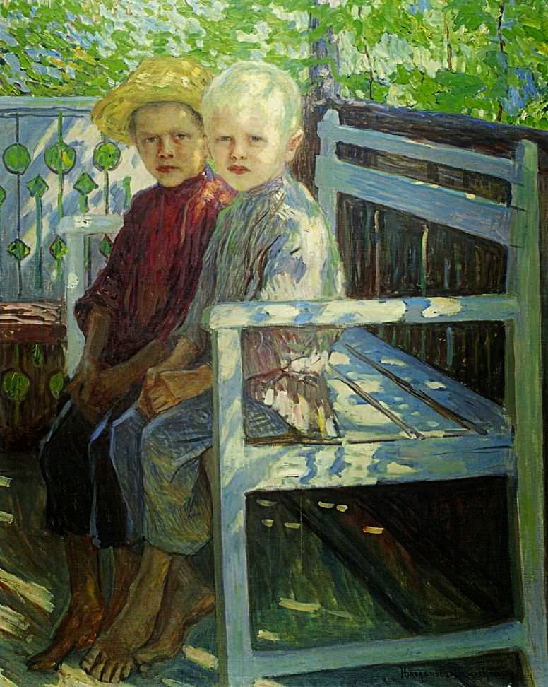 Nikolay Bogdanov Belsky Children 1910 Fine Art Print