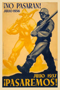 No Pasarán They Shall Not Pass! Spanish Civil War Vintage 1936 Fine Art Print
