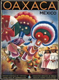 Oaxaca Mexico Vintage Style Travel Poster Scenic Print 1940 Fine Art Print