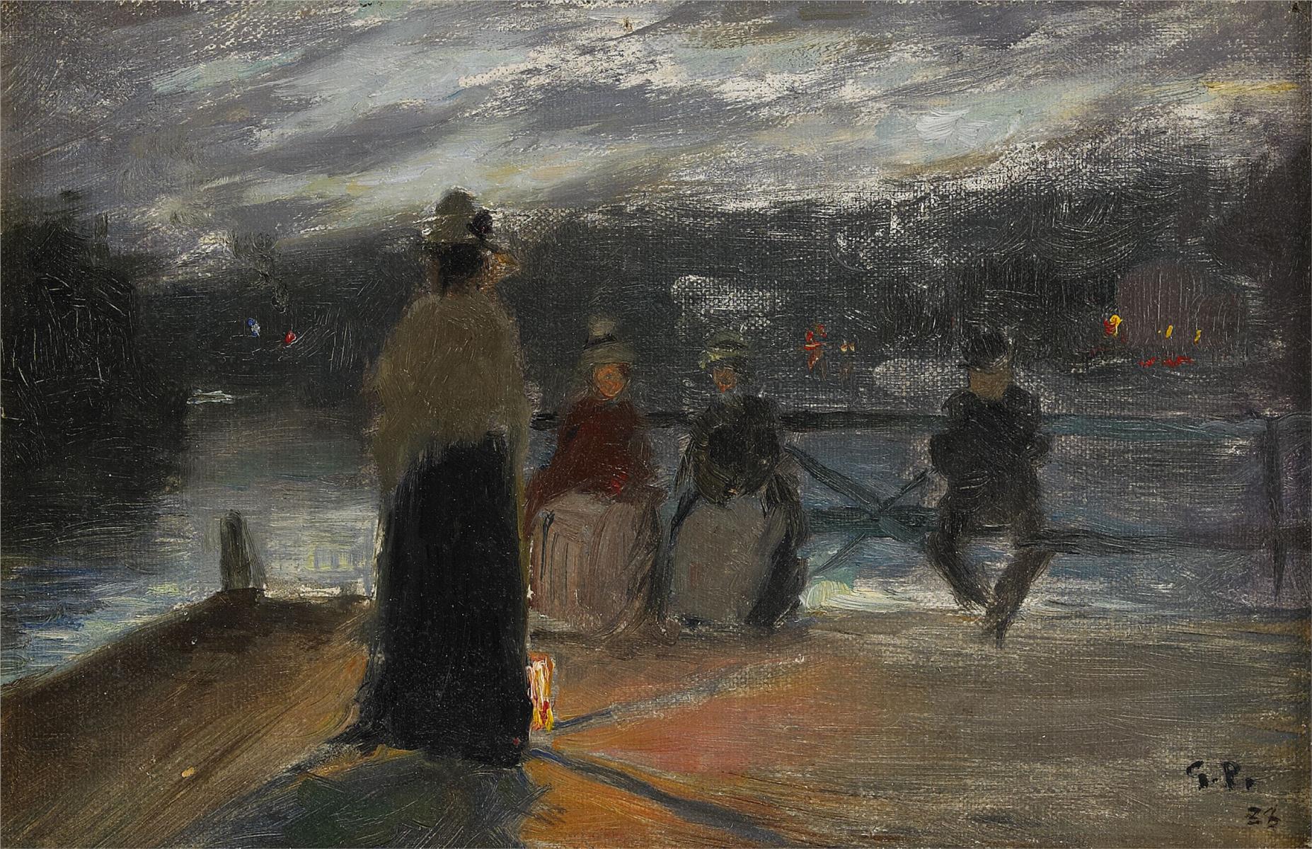 Georg Pauli On the Bridge 1888 Fine Art Print