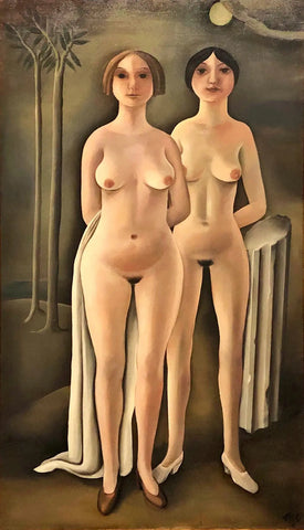 {{ product_title }} Fine Art Print | {{ product_vendor }} Jakero77 Otto Rudolf Schatz - Moon Women Nude (1930) - 17" x 22" Fine Art Print Art Print  Jakero77