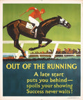 Out of the Running Vintage Horse Racing Workplace 1920 Fine Art Print