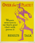 Over the Plate Results Talk Mather Business Motivational 1929 Fine Art Print