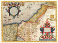 Palestine Orbis Terrarum Historic Map Print 1570 Fine Art Print