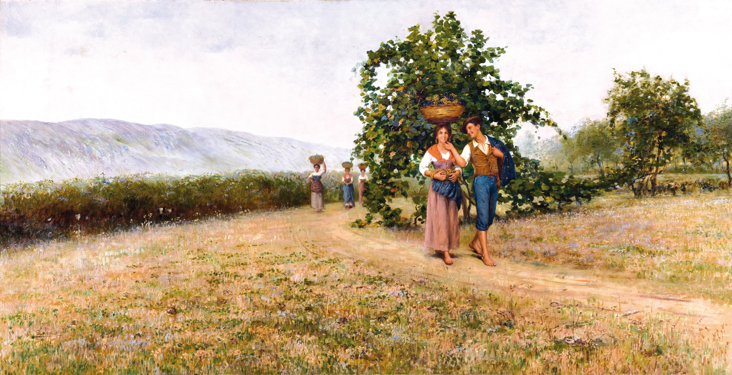 Pasquale Celommi Autumn circa 1900 Fine Art Print