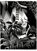 {{ product_title }} Fine Art Print | {{ product_vendor }} Jakero77 Paul Landacre - Forest Girl Nude (1936) - 17" x 22" Fine Art Print Art Print  Jakero77