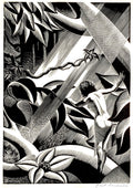 {{ product_title }} Fine Art Print | {{ product_vendor }} Jakero77 Paul Landacre - Rima Forest Girl Nude (1936) - 17" x 22" Fine Art Print Art Print  Jakero77