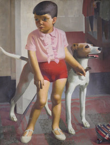 {{ product_title }} Fine Art Print | {{ product_vendor }} Jakero77 Percy Shakespeare - Boy and Dog (1933) - 17" x 22" Fine Art Print Art Print  Jakero77